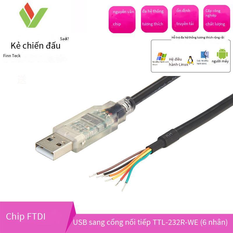 Đảm bảo chất lượng đấu sĩ Cáp nối tiếp USB sang TTL232 TTL-232R-3V3-WE chip FT232 của Anh 1,8 mét