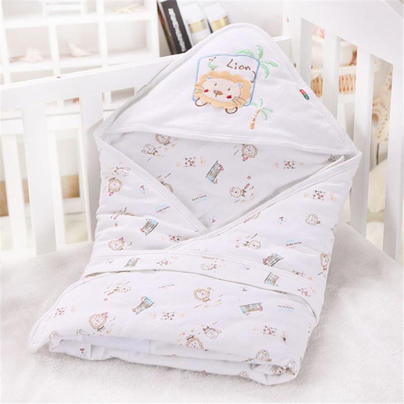 Bé Đầm Chăn Cotton Sơ Sinh In Hình Mùa Thu Mùa Xuân Mềm Chăn Túi Ngủ Chần Gòn Bé Đầm Bọc 90x90cm