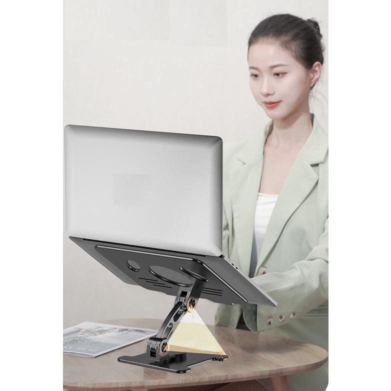 Giá đỡ laptop macbook stand nhôm cao cấp MT99 Plus chân đế xoay tròn cho máy 11 inch - 17 inch