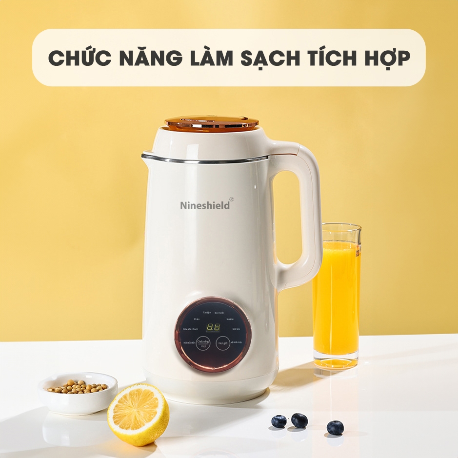 Máy làm sữa hạt Nineshield - Máy xay nấu sữa hạt chống trào 1200ML Model KB-113 - Hàng chính hãng - Bảo hành 12 tháng