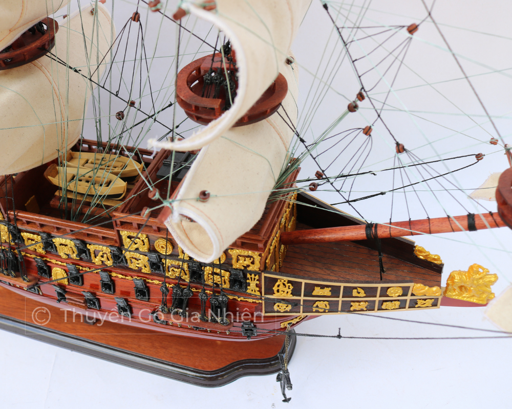 Mô Hình Thuyền Gỗ Phong Thủy Dạng Thuyền Cổ SOVEREIGN OF THE SEAS Chính Hãng Hàng Xuất Khẩu Chất Lượng Cao