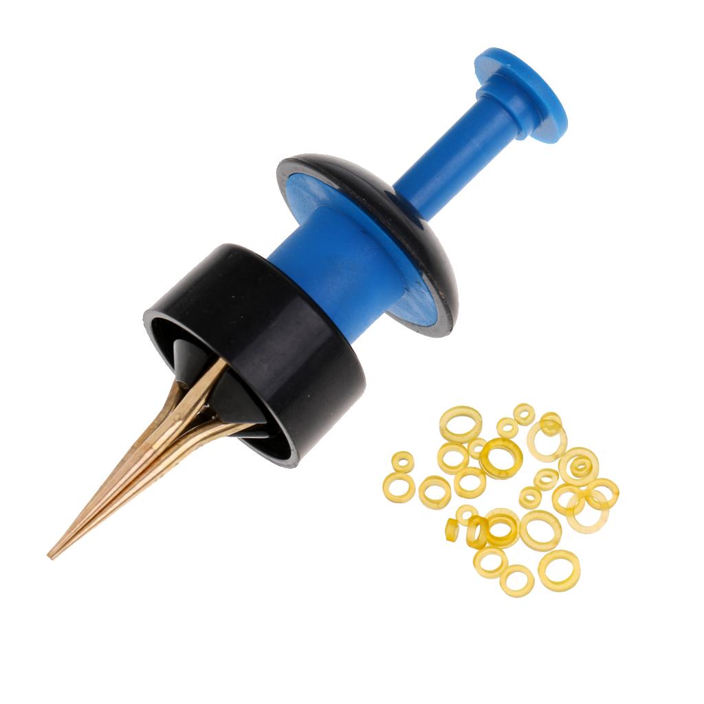 Portable Copper Bloodworm Clip Baits Lures Earthworm Clip Tool for Fishing