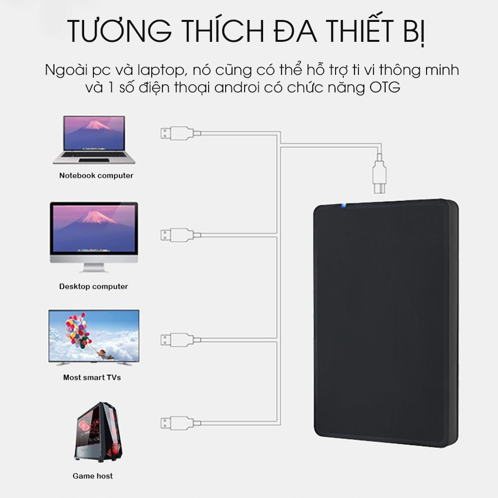 Vỏ đựng ổ cứng VINETTEAM 2.5 SATA Micro-B Sang USB 3.0 SSD - Hàng Chính Hãng