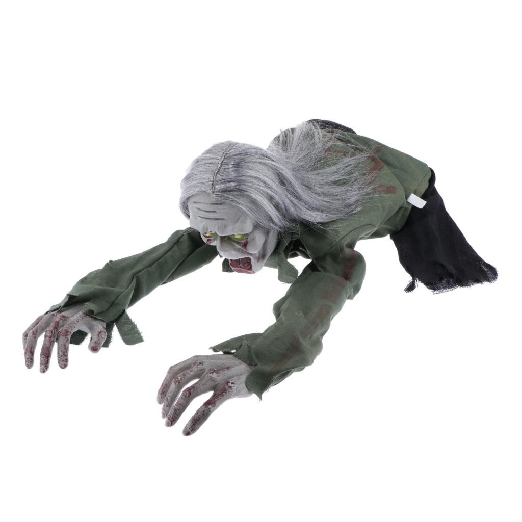 Scary Halloween Crawling Zombie Animated Haunted House Party Decoration Prop