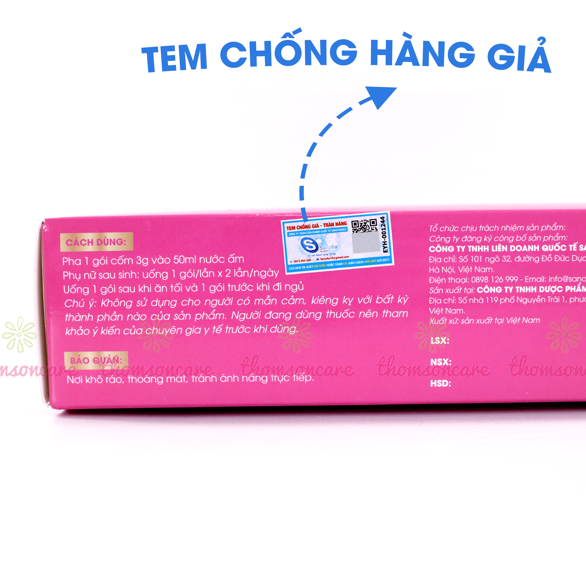 Cốm lợi sữa Sano Sanofia France- giúp lợi sữa, tăng tiết sữa sau sinh cho mẹ ít sữa, sữa loãng từ thảo dược- Hộp 30 gói