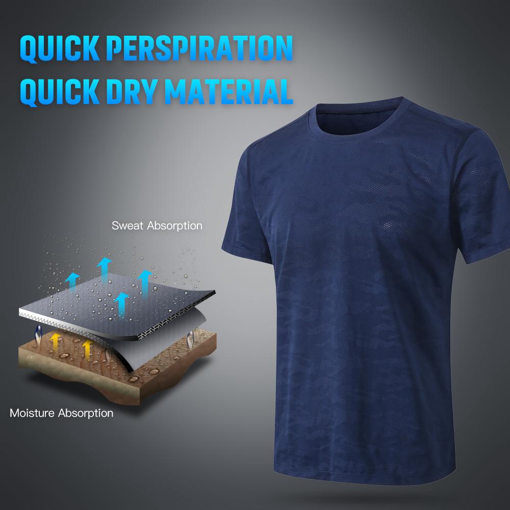 Áo thun nam tập thể dục, siêu thoáng khí, độ đàn hồi cao