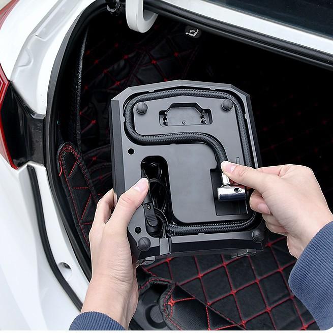 Bơm lốp ô tô, xe hơi điện tử  tự ngắt AIKESI - Hàng chính hãng Bảo hành 12 tháng