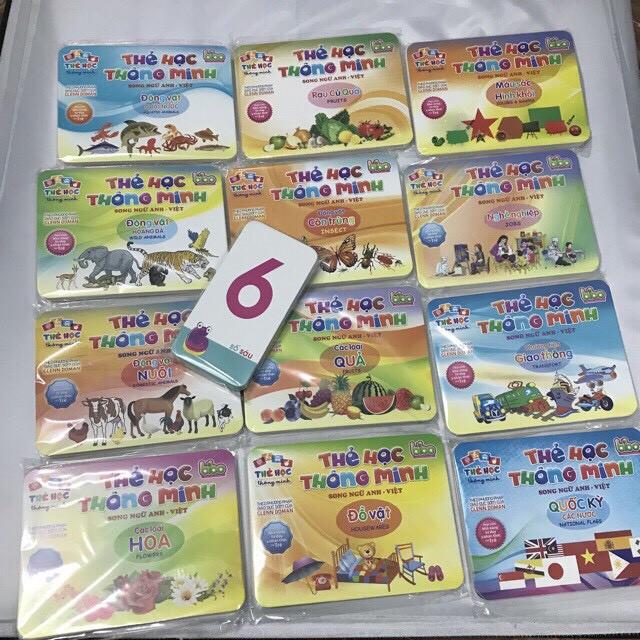 Thẻ Học Thông Minh Song Ngữ,Thẻ FLashCards Theo Phương Pháp Glenn Doman Nhiều Chủ Đề Cho Bé