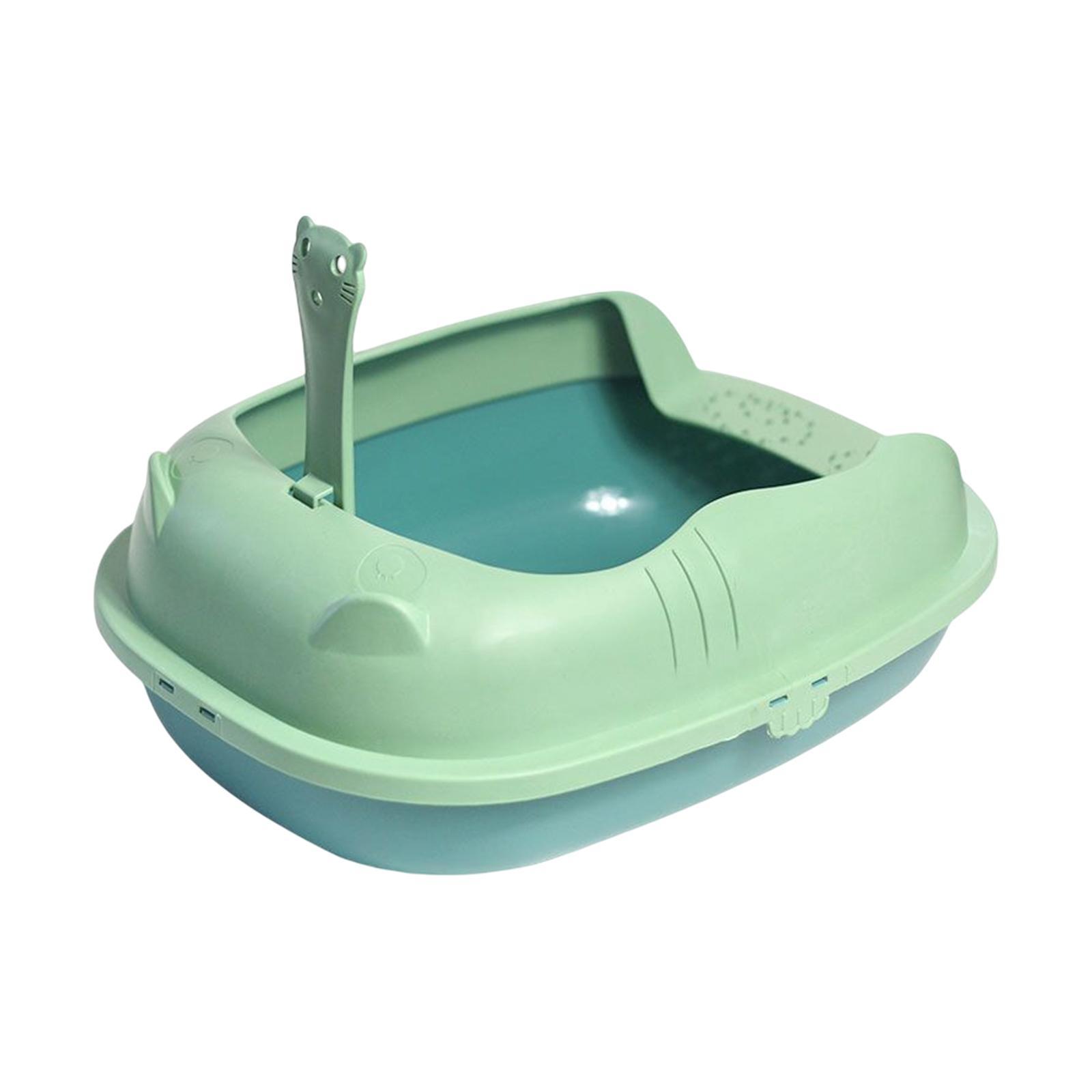 Cat Litter Box, Cat Litter Container Anti Splashing Open Top Pet Litter Tray for Small Animals