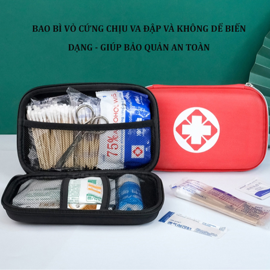 Hộp Đựng Y Tế Cho Gia Đình và Du Lịch Nhỏ Gọn Chống Nước và Chống Va Đập - Túi Đựng y tế /Thuốc Nhỏ Gọn