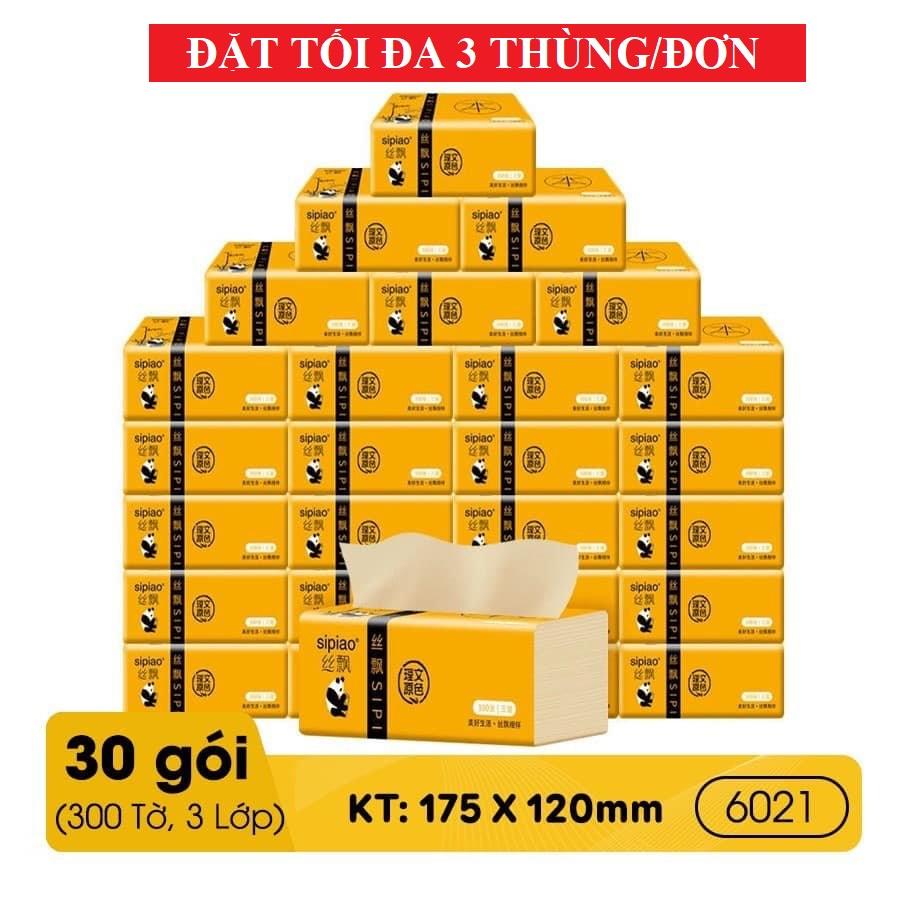 Thùng 30 Gói Giấy Ăn Gấu Trúc Sipiao 6021 -