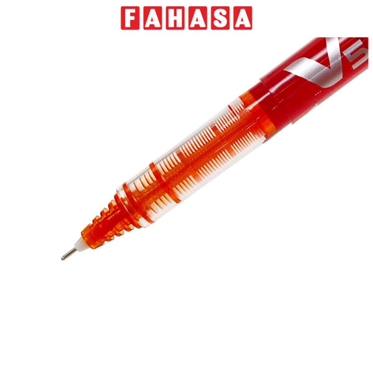 Bút Mực Nước Hi-Tech V5 0.5 mm - Pilot BX-V5-O - Mực Cam