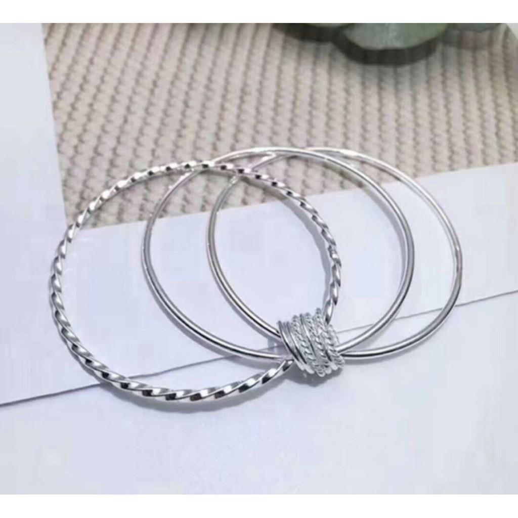 Vòng tay nữ tròn phay BẠC TA