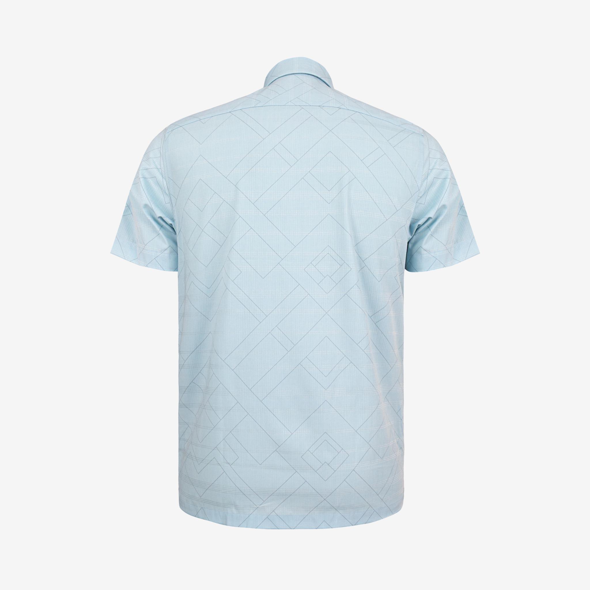 Áo sơ mi nam KHATOCO Tailor Fit ngắn tay A1MN518T2-CNIN730-2703-N