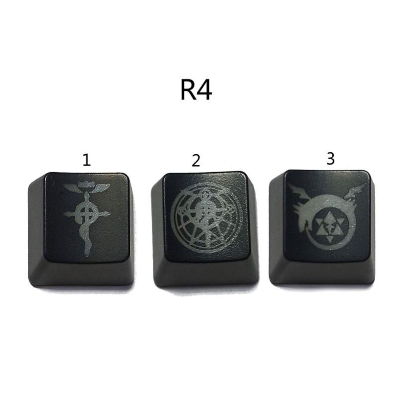 HSV 1PC DIY ABS Backlit Mechanical Keyboard Keycap R4 Height Personality Translucent key cap ESC Fullmetal Alchemist Keycap