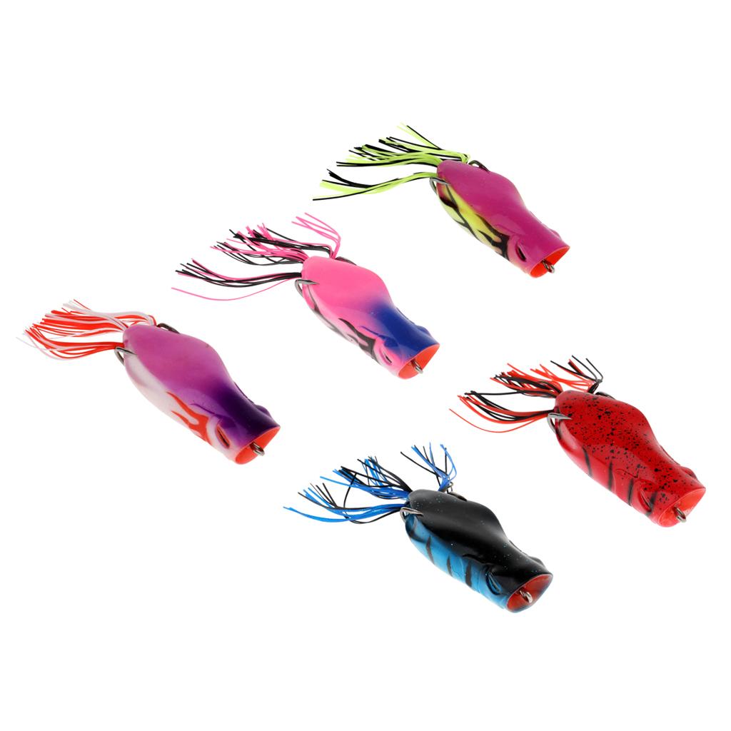 Lifelike Topwater Frog Fishing Lure Soft Artificial Crankbaits Hook Baits