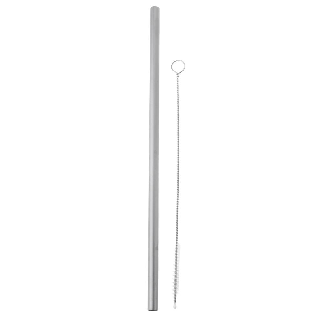 Reusable Titanium Drinking Straw with 1 Cleaning Brush
