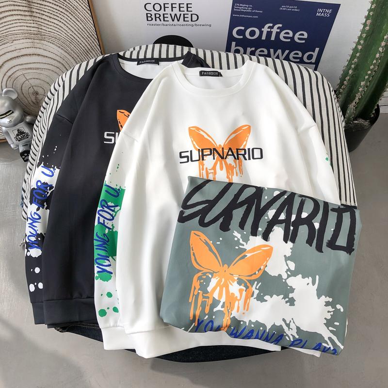 Áo Thun Form Rộng Dài Tay Họa Tiết Sọc Ngang 3 Màu Thời Trang Dành Cho Nam