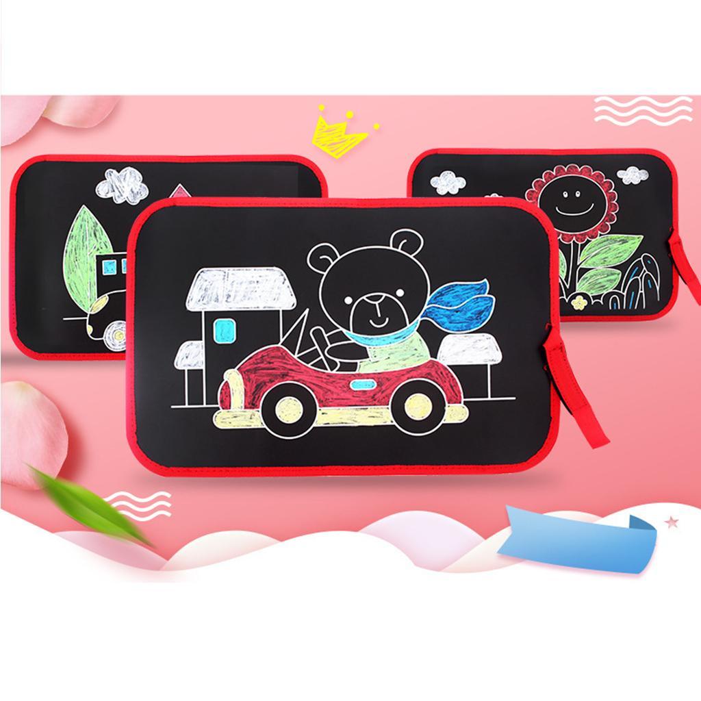 Kids Mess Free Chalk Coloring Board Doodle &amp; Drawing Board - Fishing Cat