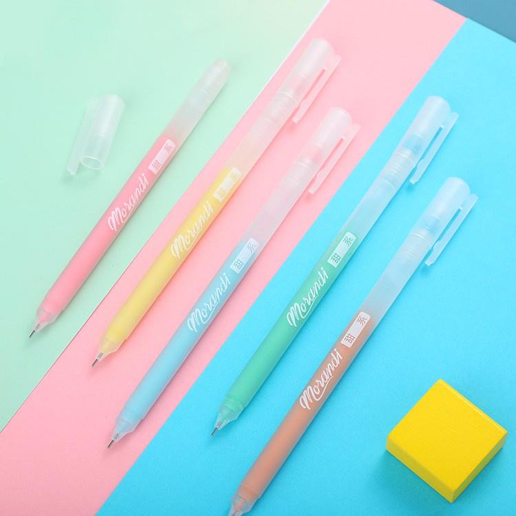 Set 9 Bút gel Morandi 0.5mm Bút gel nhiều màu viết sổ tay trang trí thiệp bullet journal