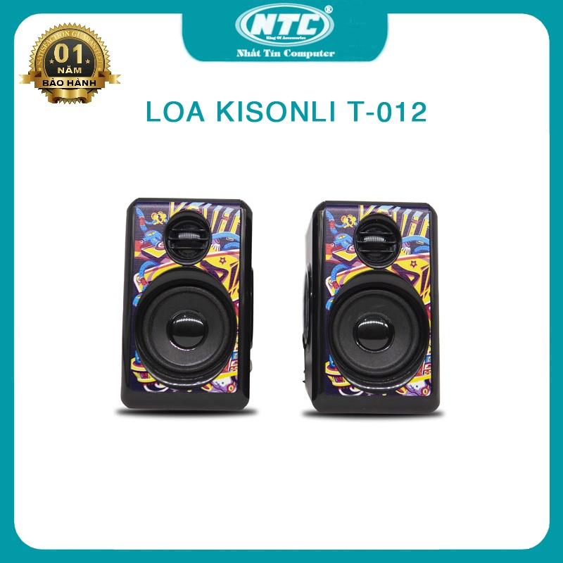 Loa vi tính 2.0 Kisonli T-012 hoa văn ngẫu nhiên (đen) HÃNG PHÂN PHỐI CHÍNH THỨC - Nhất Tín Computer