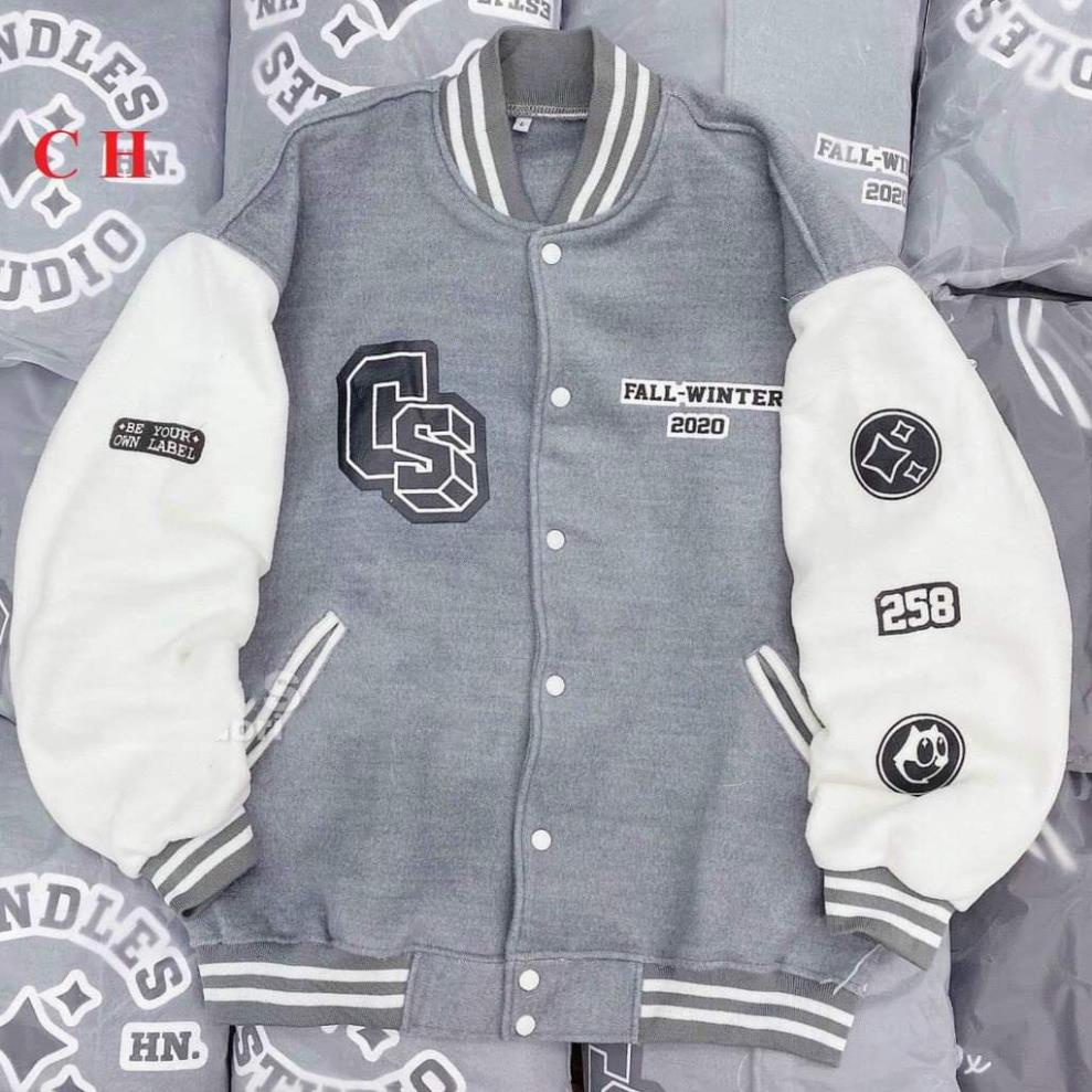 Áo Khoác Nỉ Nam Nữ, Áo Bomber Nỉ Bo Gấu Tay Eo Hàng Cao Cấp