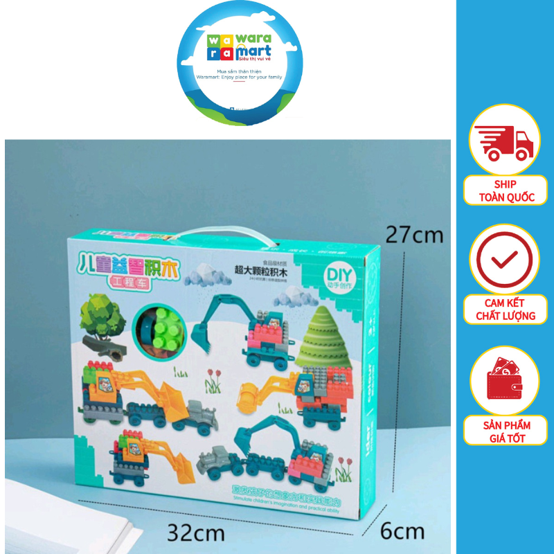 Bộ Lắp Ráp Xe Công Trình Xe Công Trường Mini Siêu Bền Cho Bé