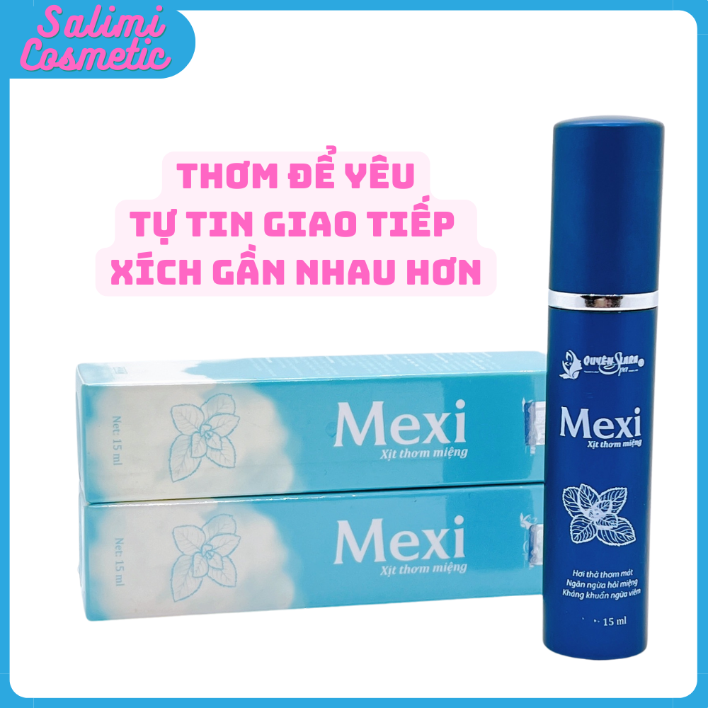 Xịt Thơm Miệng MEXI Quyên Lara - Giúp Hơi Thở Thơm Mát, Hết Hôi Miệng, Giảm Tình Trạng Viêm Lợi, Viêm Chân Răng, Dung Tích 15ml