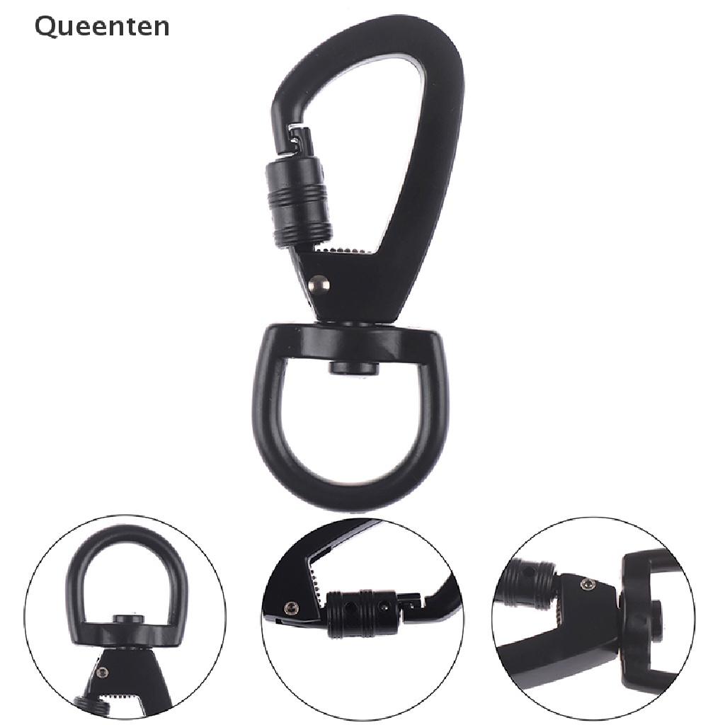 Queenten 1PC Outdoor D-type Buckle Auto Locking Carabiner With Swivel Rotating Ring QT