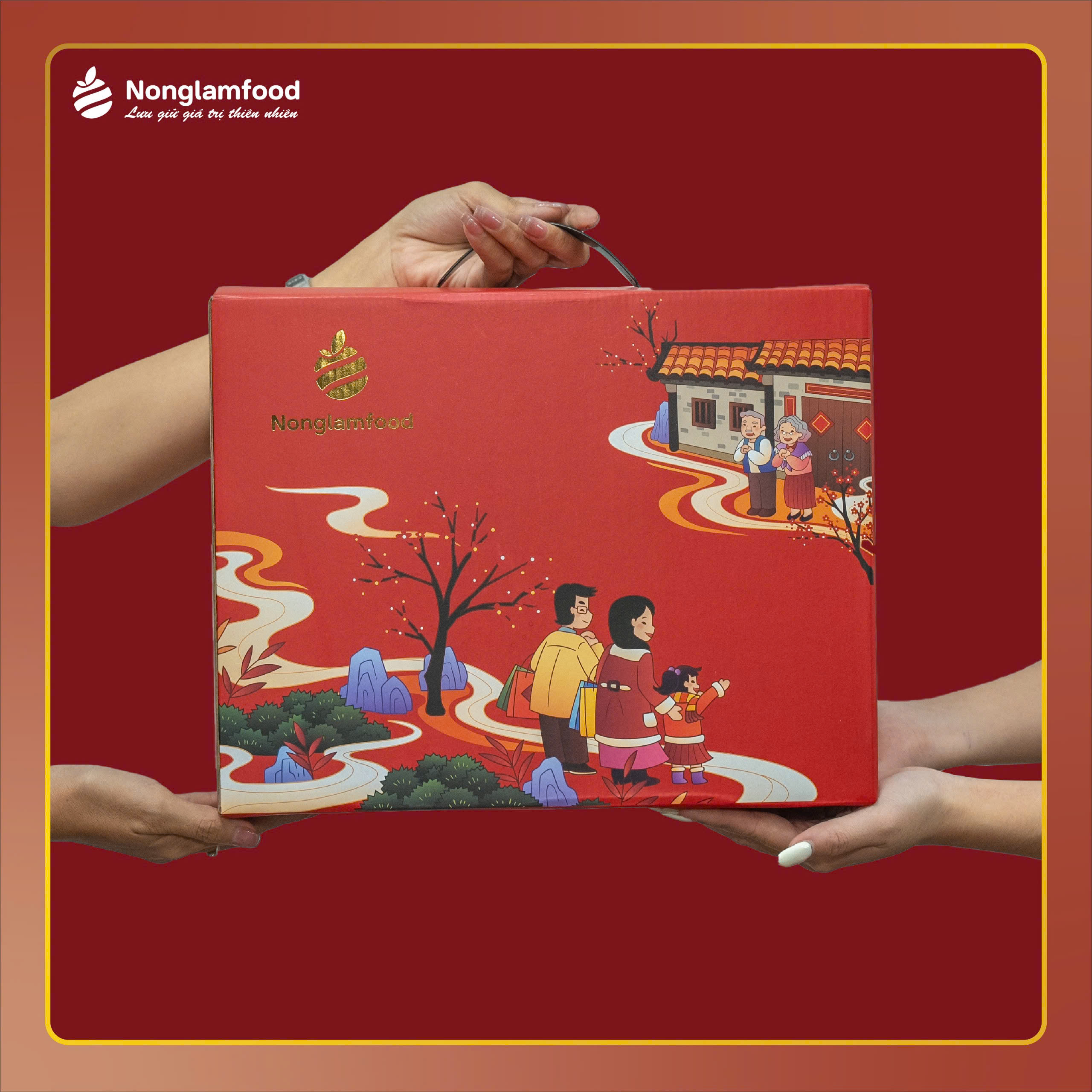 [BỘ QUÀ TẾT 2025] Set quà Tết Phát Đạt 2 Nonglamfood | Hạt mứt tết cao cấp Xuân Ất Tỵ cho người thân