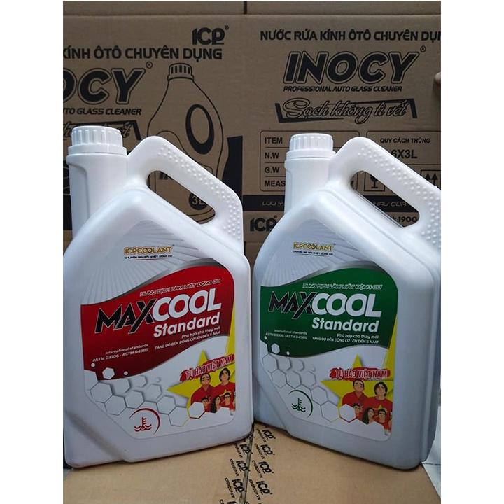 Nước làm mát xe ô tô màu đỏ Maxcool 4 Lít tặng lon 500ml