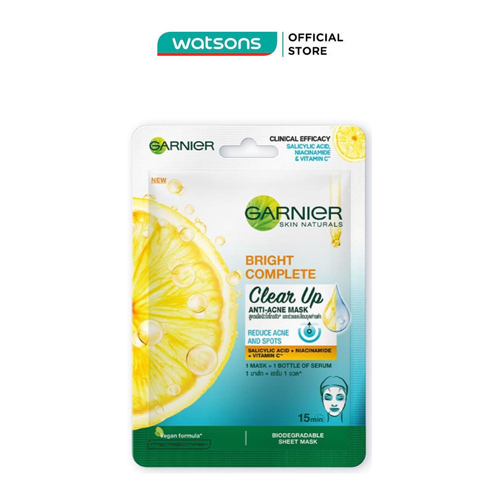 Mặt Nạ Garnier Bright Complete Clear Up Anti-Acne Mask Ngừa Mụn 23g