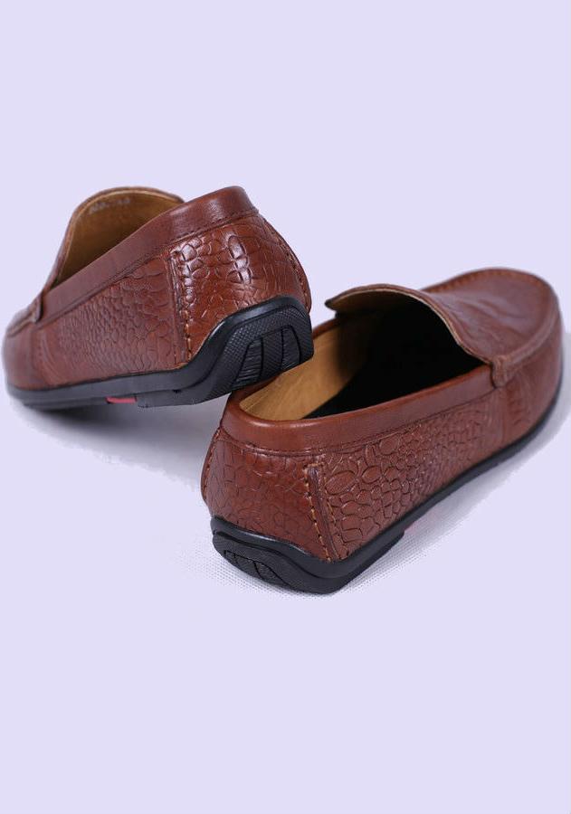 Giày Lười Nam Da Bò G153 - Nâu