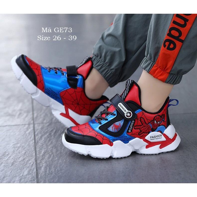 Giày siêu nhân spiderman bé trai 3 - 15 tuổi phong cách sneaker năng động và khỏe khoắn GE73