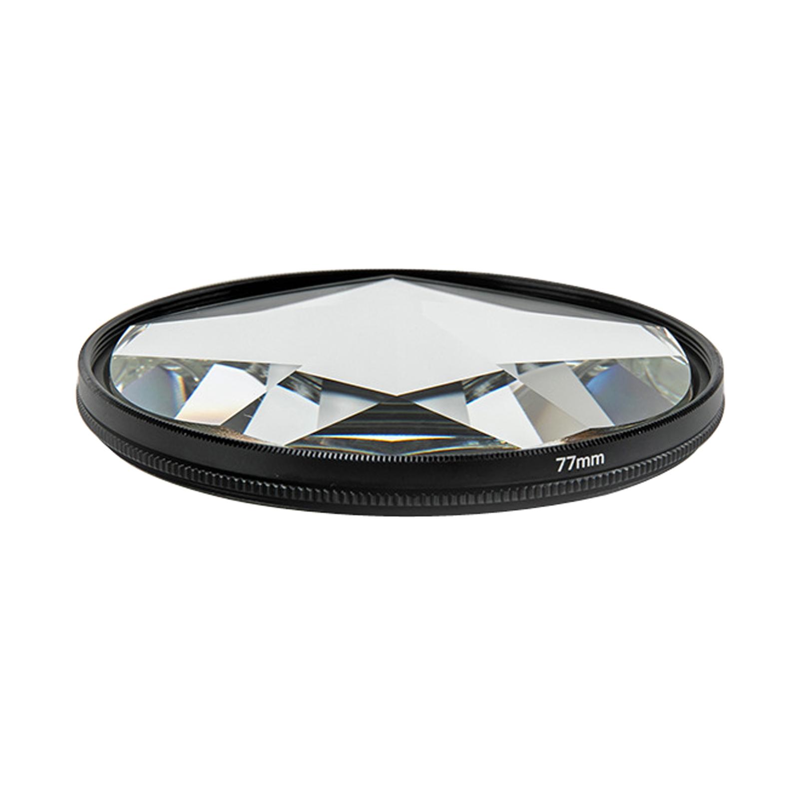 77mm Handheld Round Pentacle Kaleidoscope Glass Prism Camera Glass Filter