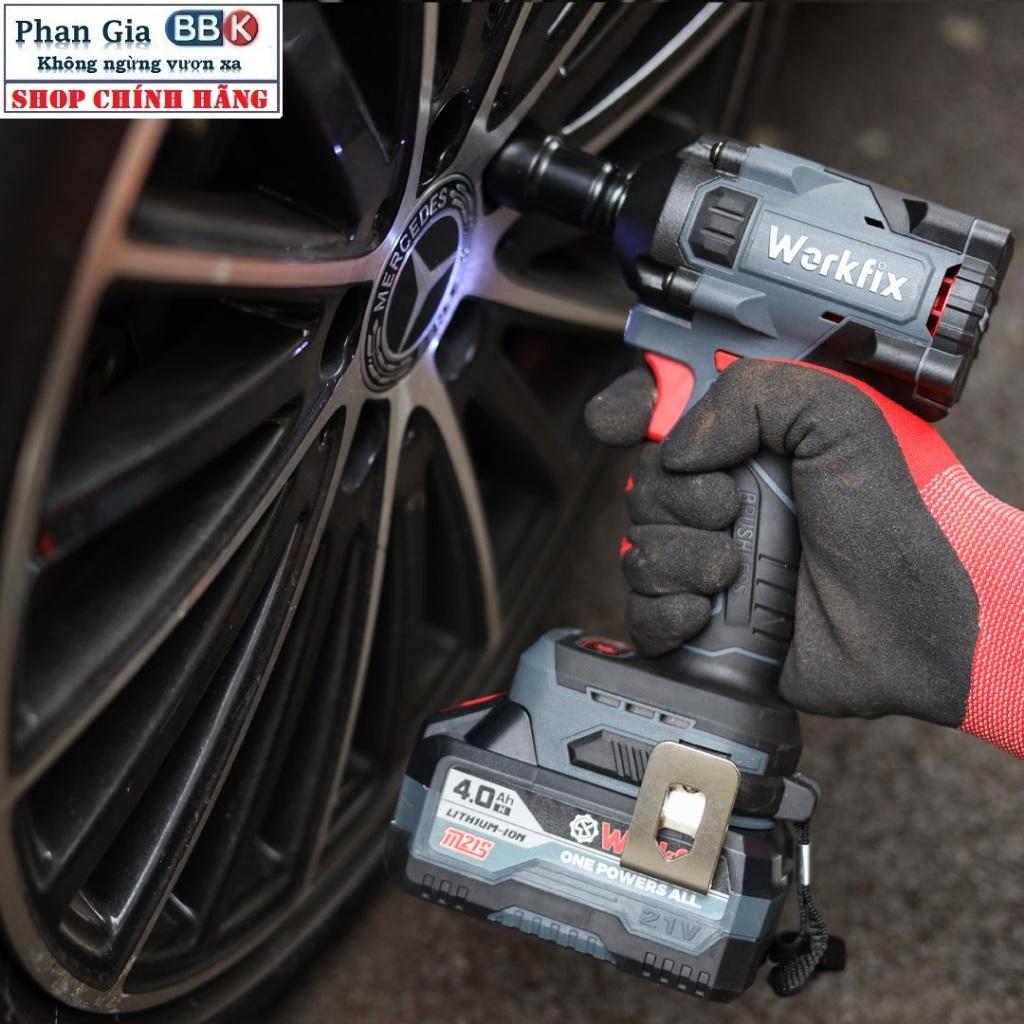 Máy siết bulong WORKFIX( WF-IW450N )đầu 2 trong 1 Lực siết 450Nm bảo hành chính hãƞg 12 tháng