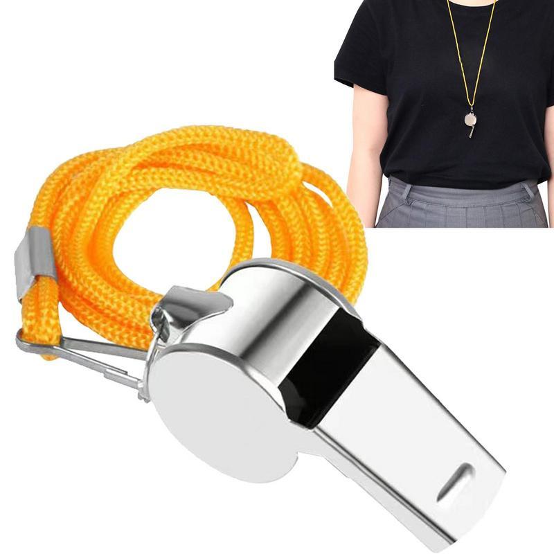 1 Cái Kim Loại Còi Trọng Tài Thể Thao Còi Thép Không Gỉ Bóng Đá Bóng Rổ Đảng Trường Đào Tạo Cổ Vũ Dụng Cụ Color: 1pcs Whistle box