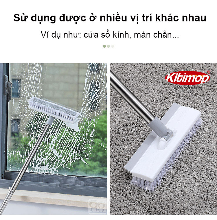 Cây chà sàn nhà tắm đa năng 2 trong 1, chổi cọ sàn và gạt nước Kitimop-Z3