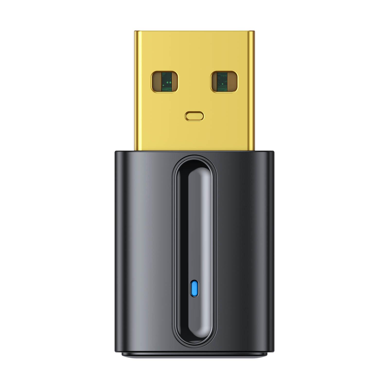 Máy phát BT Bộ phát âm thanh USB Bluetooth 5.0 với Micrô cho TV Máy tính xách tay Máy tính để bàn