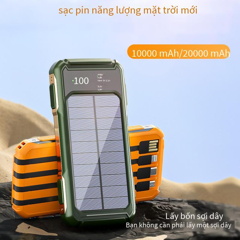 Đảm bảo chất lượng mới khép kín dòng màn hình kỹ thuật số sạc năng lượng mặt trời kho báu 20000 mAh cung cấp năng lượng di động ngoài trời dung lượng lớn