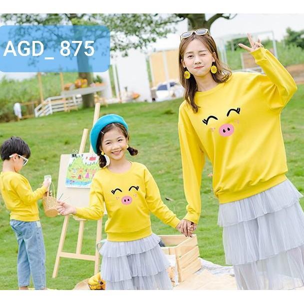 Áo nỉ bông màu vàng , - MÃ AGD875