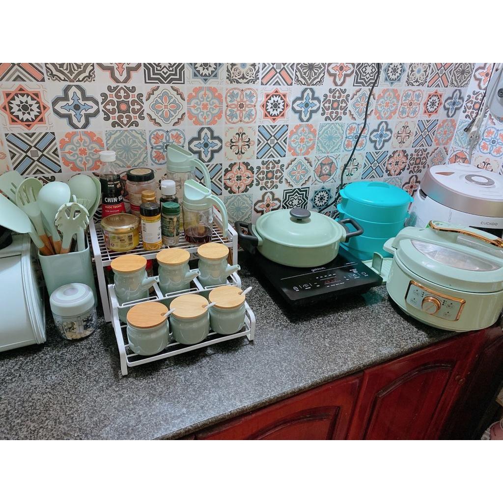 Decal gạch bông dán tường bếp dán kính nhà tắm decor trang trí chịu nhiệt dễ lau chùi đề can sẵn keo khổ lớn 1,2m 0302