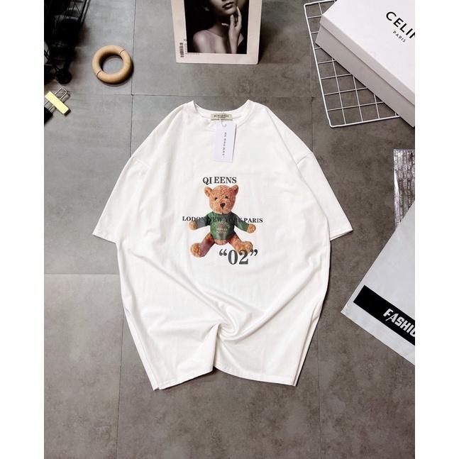 Áo Thun Gấu Siêu Cute Chất Cotton Mềm Mịn,Siêu Mát,Thấm Hút Mồ Hôi