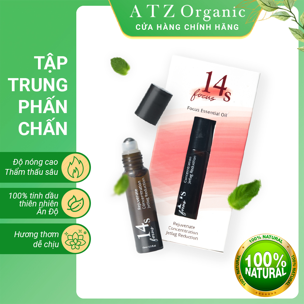 Tinh dầu lăn 14S Focus 10ml 100% Natural - Giúp tập trung, phấn chấn