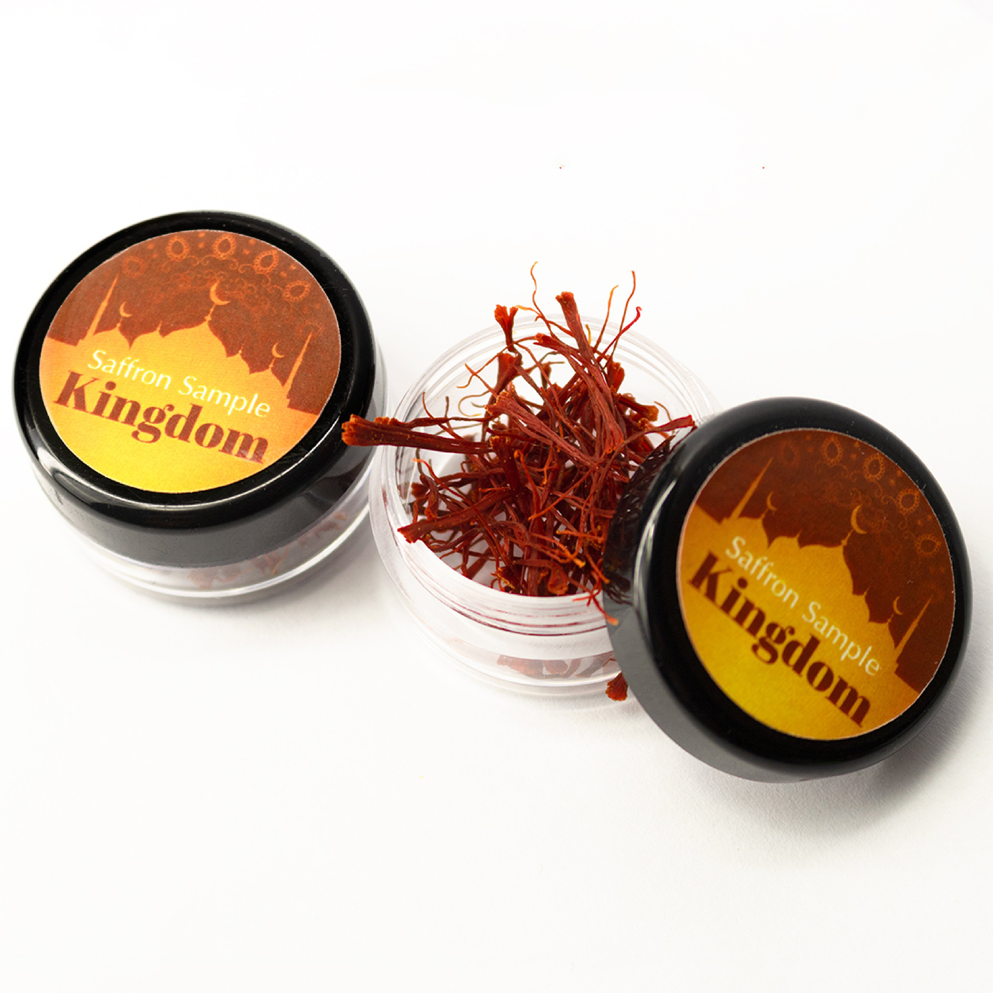 Saffron Kingdom Herb nhụy hoa nghệ tây Iran loại Super Negin thượng hạng chính hãng (mẫu thử hộp 0.1 gram) - Tặng bình nước thủy tinh cao cấp 500 ml