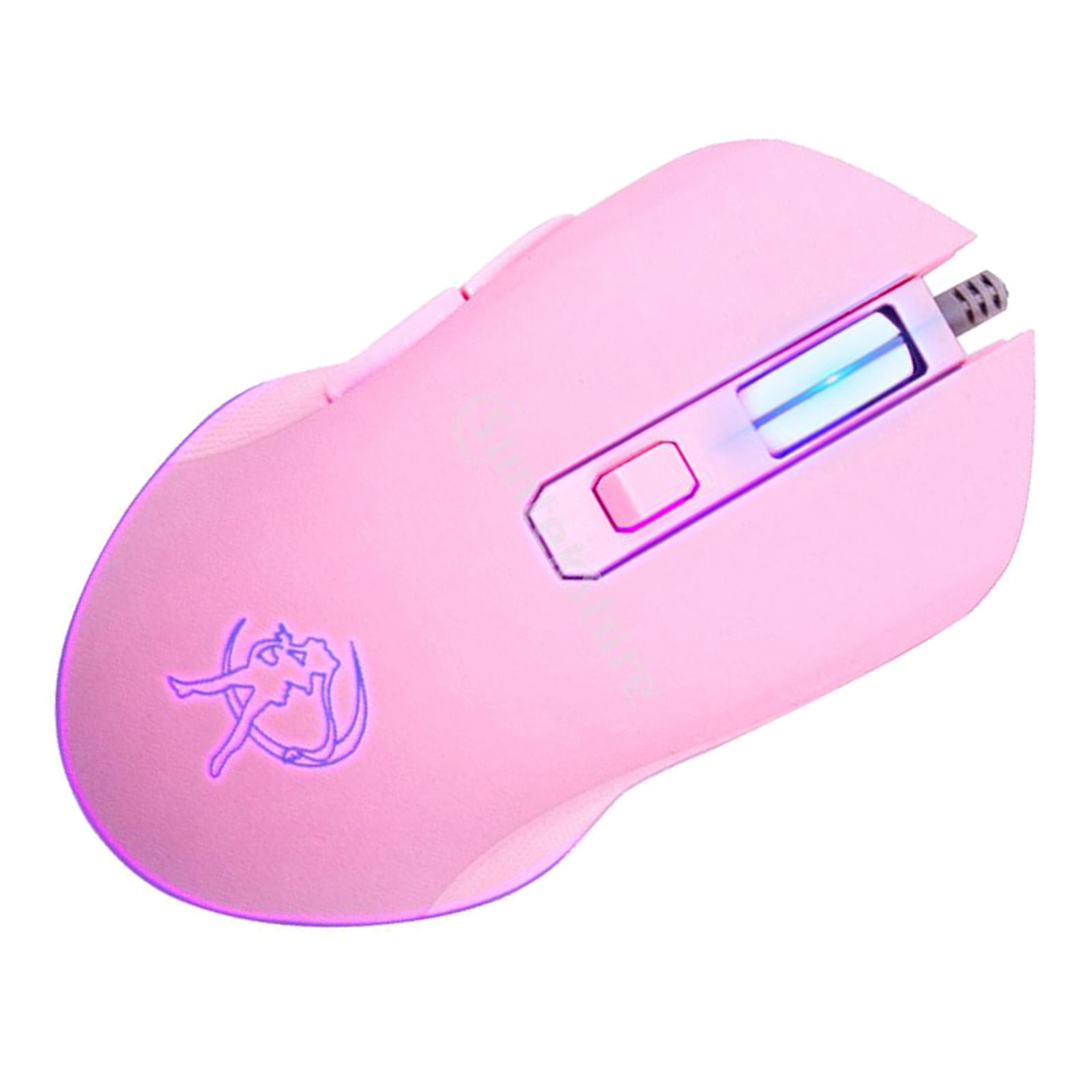 Ergonomic USB Wired Gaming Mouse 6 Button Silent 7 Colors Led Backlit for PC
