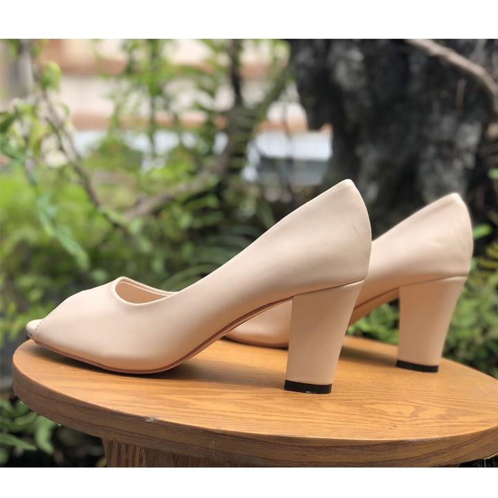 Giày da cao gót nữ 21298 hot trend