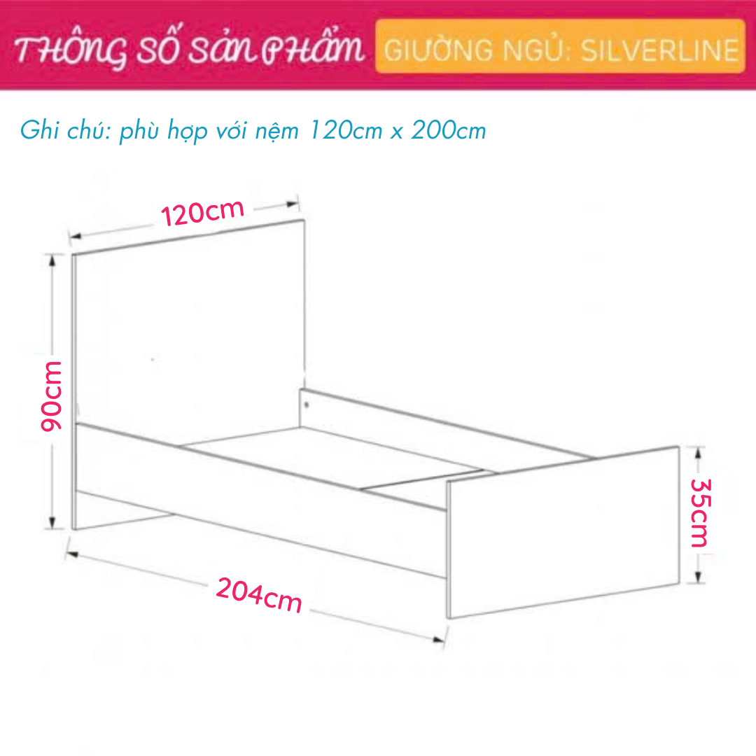 Giường ngủ gỗ công nghiệp thiết kế thông minh SMLIFE Silverline