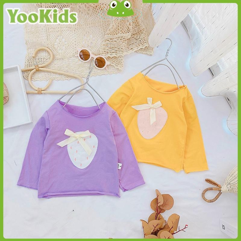 Áo Dài Tay Bé Gái -SALE- Áo Thu Đông Bé Gái Mặc Điều Hòa YOOKIDS Chất Cotton Thấm Hút Mồ Hôi Tốt &amp; Co Giãn 4 Chiều