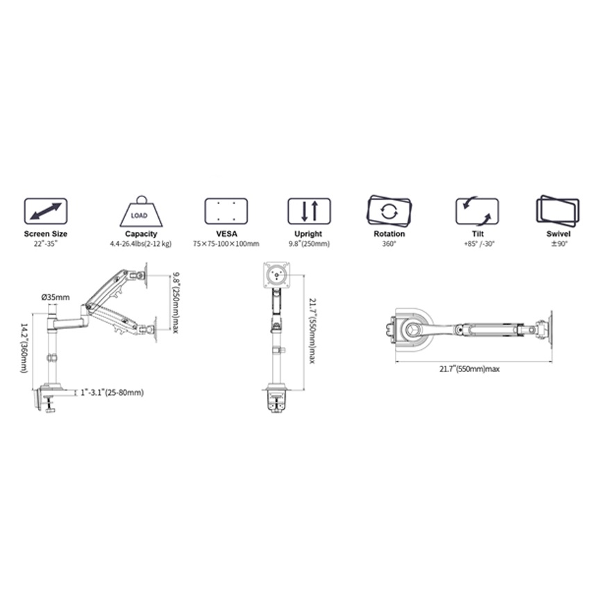 Giá treo màn hình LCD North Bayou H100 - Hàng chính hãng - ZAMACO AUDIO